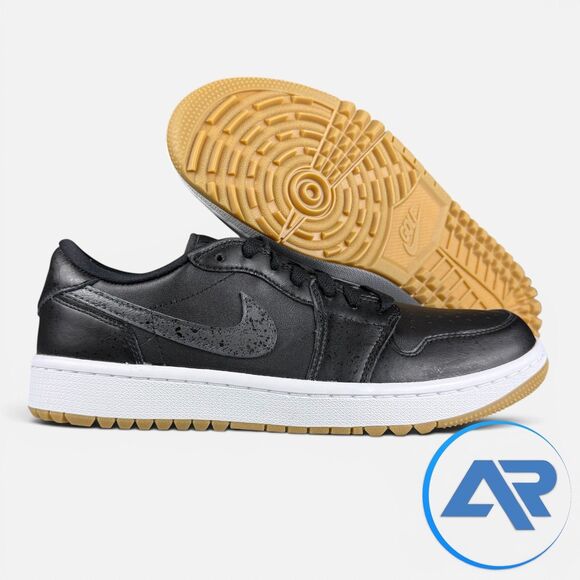 Nike Air Jordan Retro 1 Low Golf Shoes \'Black Gum\' Men\'s Size 8 DD9315-005